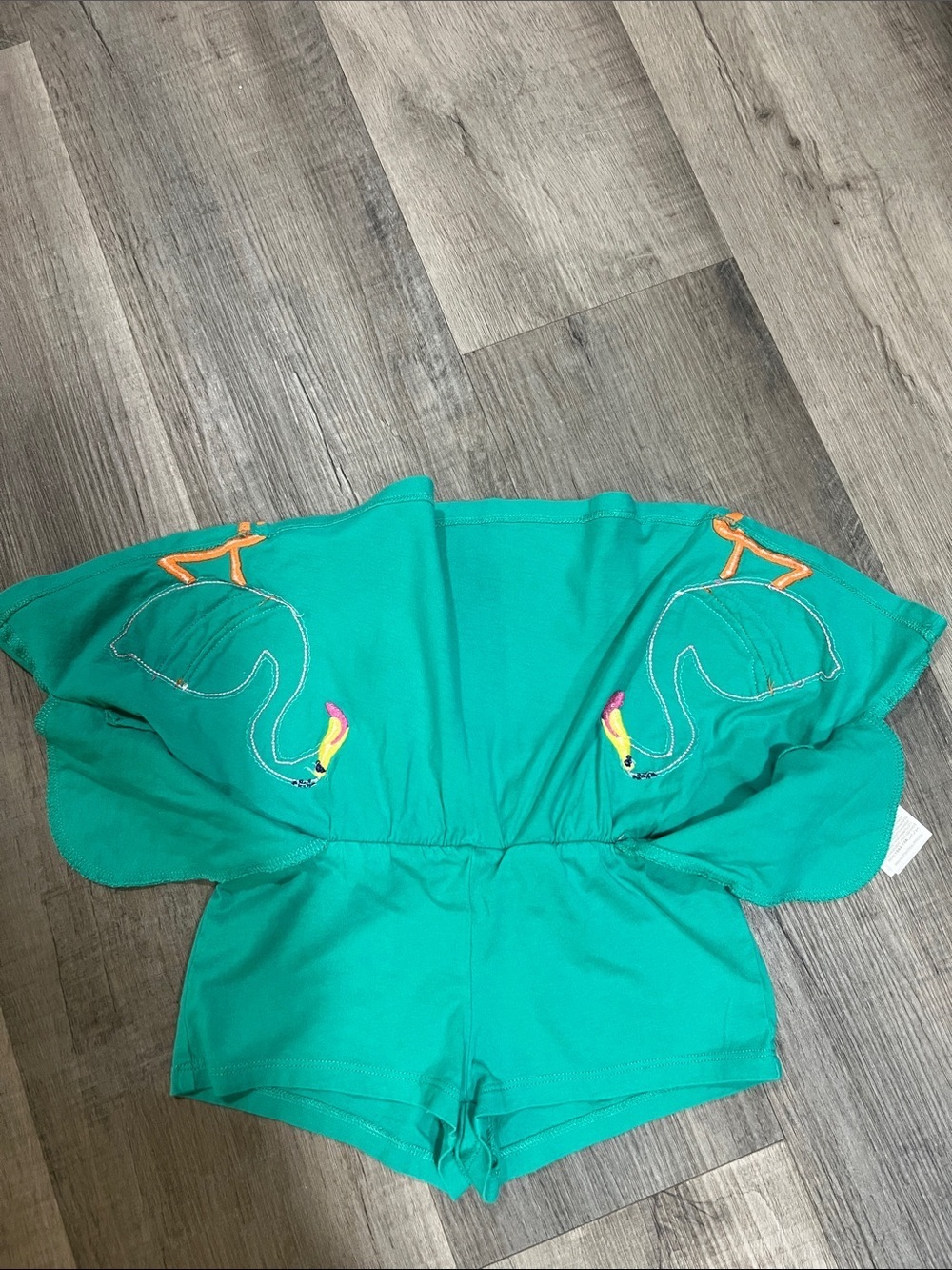 🛍️BOGO FREE Mini Boden skort with flamingo appliqué size 4-5 - Picture 5 of 7
